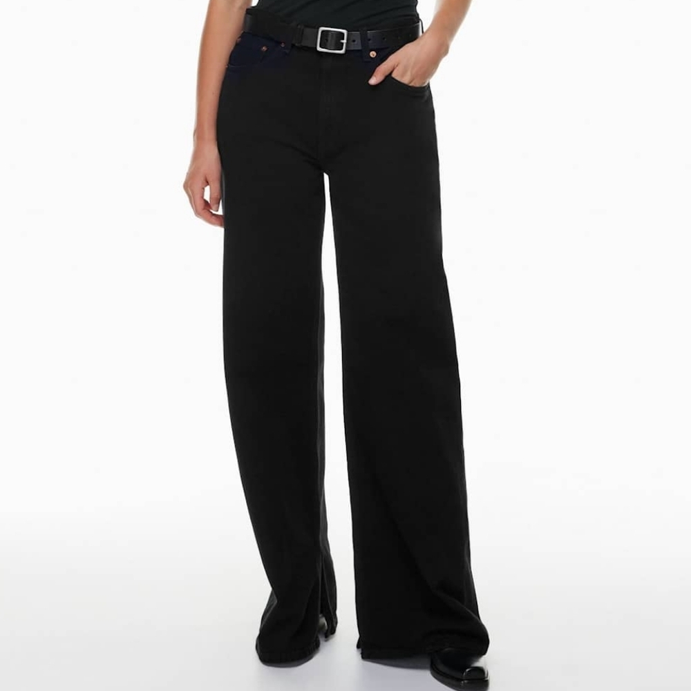RE/DONE Low Rider Loose Jean in black flow Size 27 New
